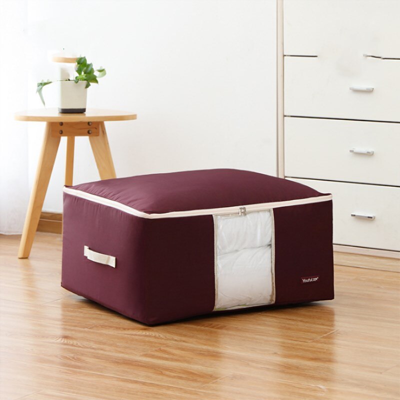 Sac de rangement de couette en tissu Oxford, boîte de rangement lavable Extra Large, sac de rangement doux pour vêtements de couette, sac de tri pour produits ménagers: violet / 60x50x28cm