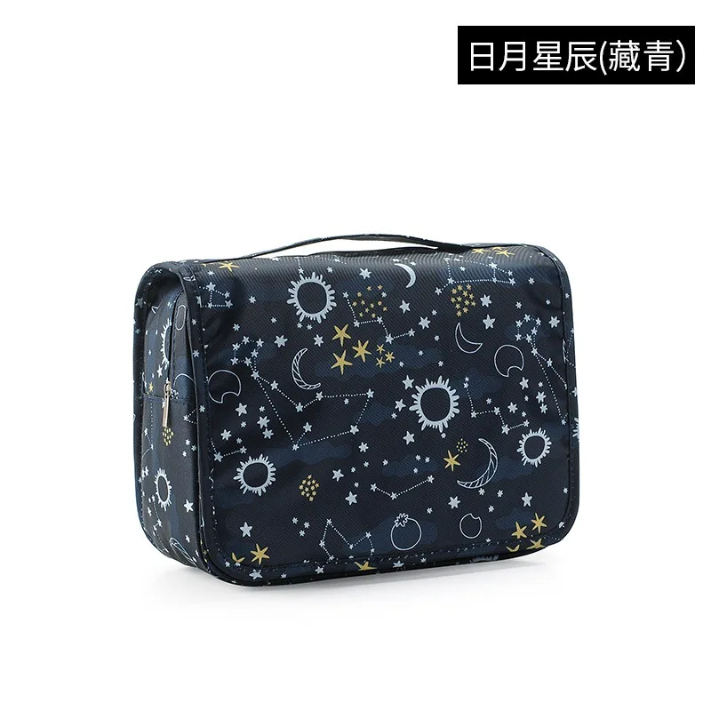 High Capacity Makeup Bag Travel Cosmetic Bag Waterproof Toiletries Storage Bags Travel Kit Ladies Beauty Bag: black