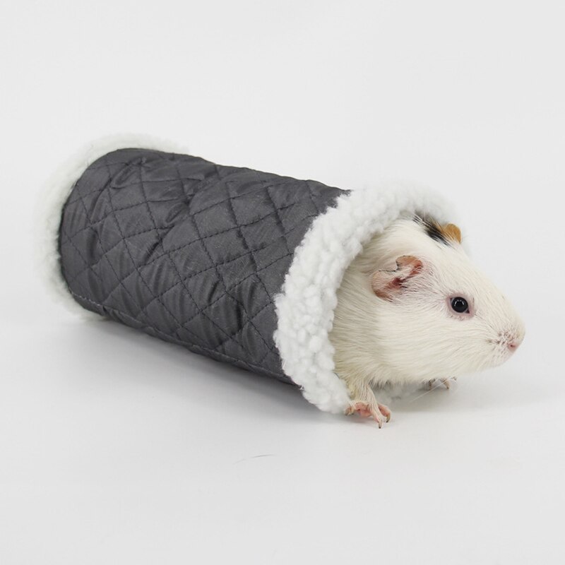 Túneles de tubos de juguete para hámster, jaula cálida para hámster, casa para loros, jaula para pájaros, erizo, Chinchilla, suministros para mascotas: I Shape Grey