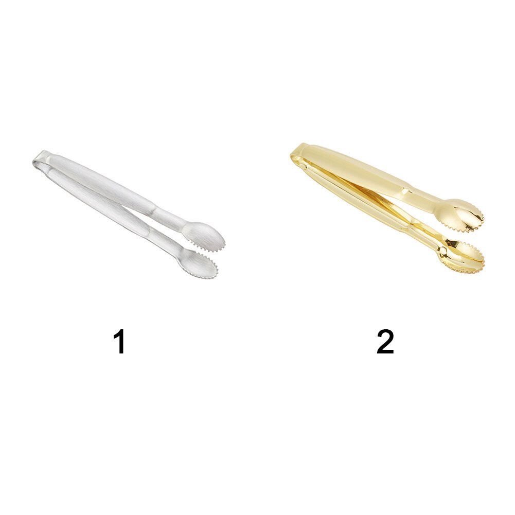 Kitchen Supplies Stainless Steel Food Tong Heat Resistant Dessert Tweezer Cube Sugar Stable Zigzag Clamp Handhold Easy Take