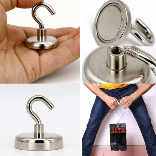 Magneettikoukku 1pc d48 48mm ferriittimagneettikoukkua neodyymipitävä vahva magneettiripustin