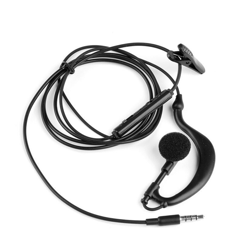 3.5Mm Single In-Ear Alleen Mono Oortelefoon Oordopjes Headset W/Mic Voor Telefoon Voor Samsung JUN12: Default Title