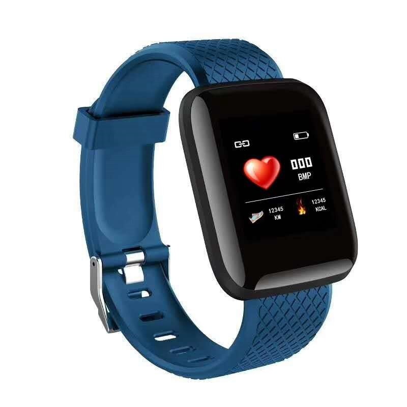 Smart Stappenteller Bloeddrukmeting Waterdichte Fitness Tracker Horloge Hartslagmeter Stappenteller Vrouwen Mannen: Blauw