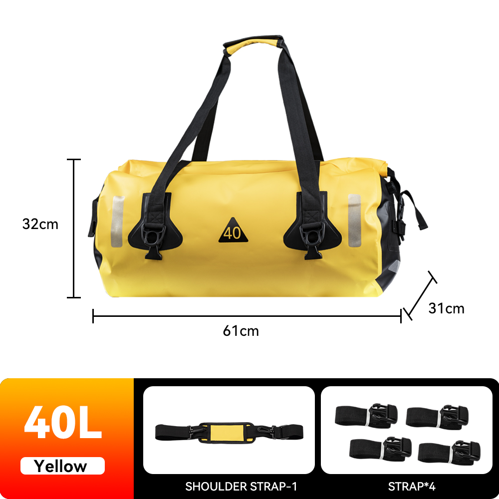 Sacs de moto universels sac étanche 40L 80L/90L sac polochon sec pour voyage, moto, cyclisme, randonnée, Camping: CAMEL