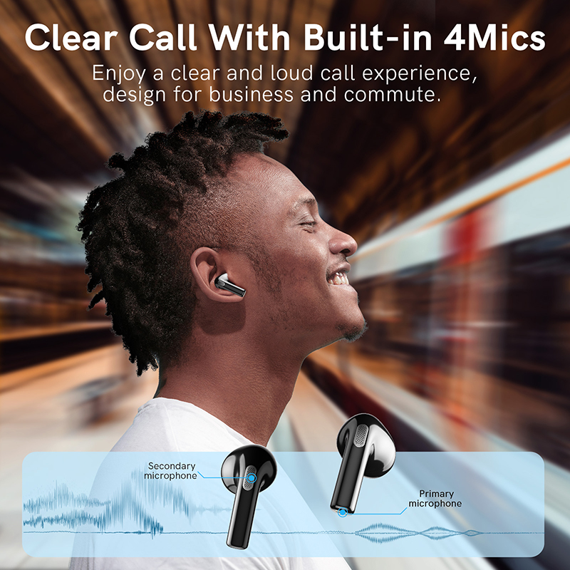 NOWOŚĆ QCY T20 Bluetooth 5.3 TWS Bezprzewodowe słuchawki 68 ms Słuchawki douszne o niskim opóźnieniu 13 mm Sterownik Słuchawki HIFI 4 mikrofony + ENC HD Call