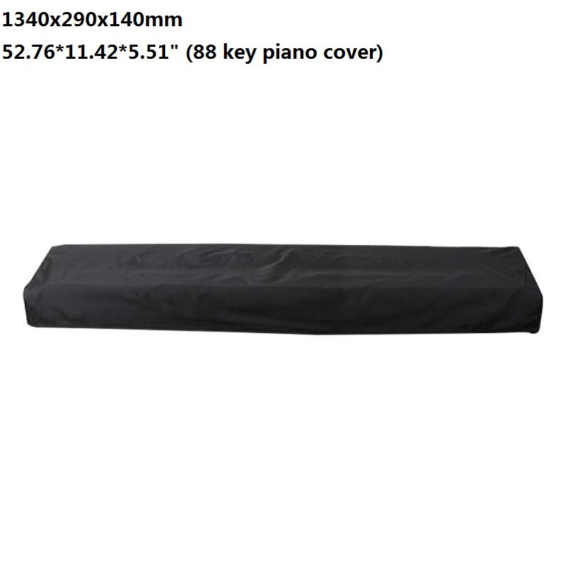 Electronic Piano Cover Delicate For 61/88 Key Electronic Digital Piano Dustproof Foldable Keyboard Cover Black: 88 key piano cover