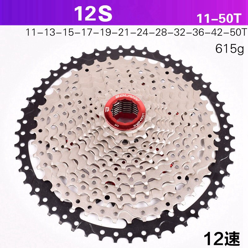 BOLANY 8 9 10 11 12 Speed Cassette 11 32T 11 36T 11 40T 11 42T 11 46T 11 50T 11 52T Brede Verhouding MTB Fietsdeel Vrijloop Tandwiel met Achterderailleurverlenging (10 snelheid 11 36T