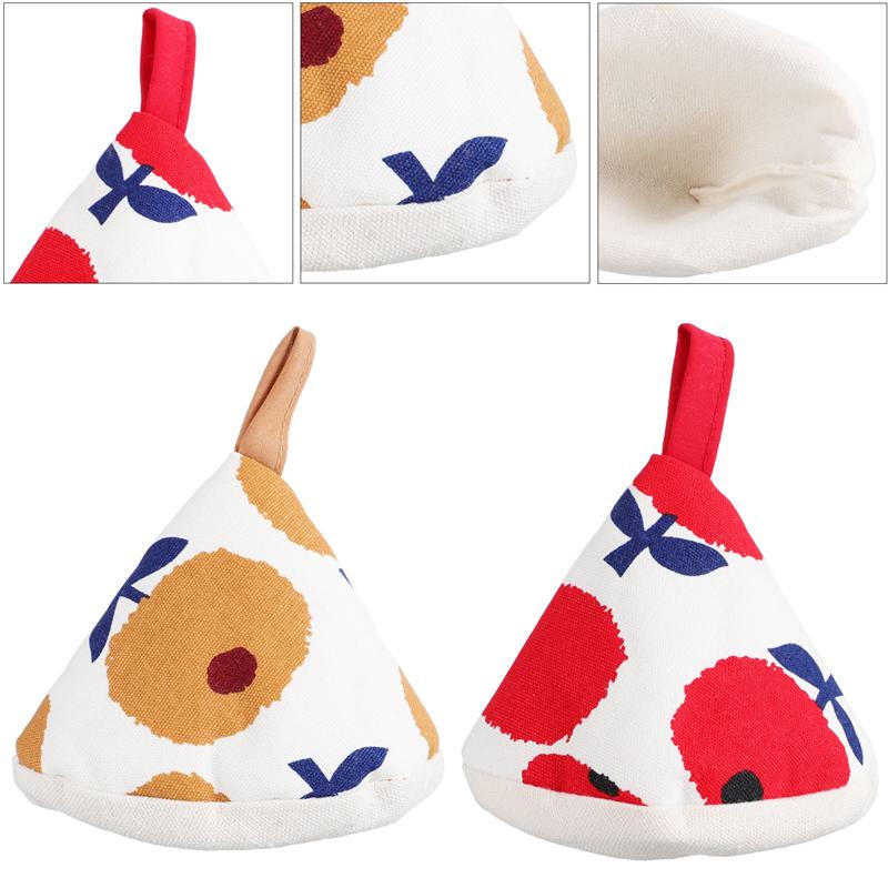 2Pcs Pot Cover Protectors Heat Insulated Covers Triangle Pot Cap Pot Pad Pot Cap Pot Cover Clip Pot Heat Insulation Handle