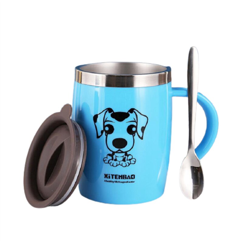 Kids Water Mug 304 Stainless Steel Tea Coffee Mug For Children Water Cup With Handle Kitchen Drinkware J443: 12