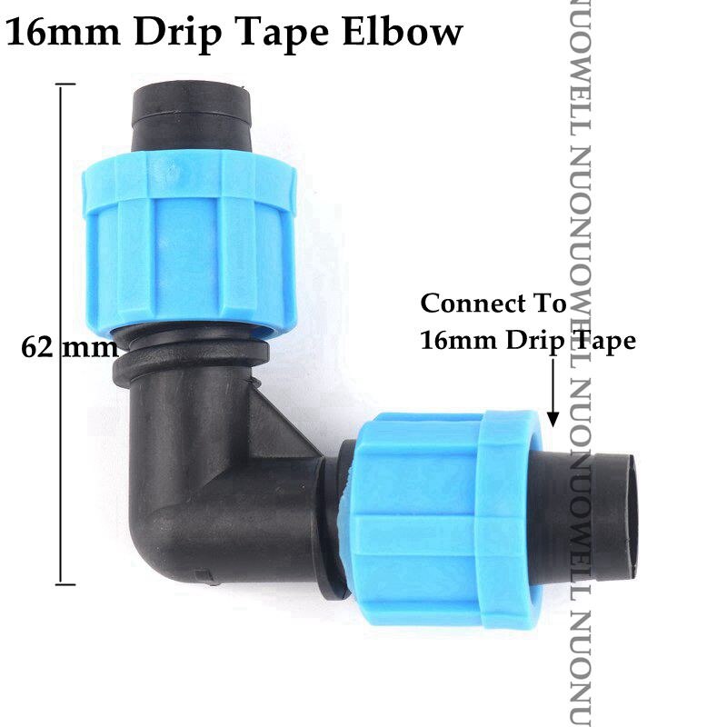 2 stücke 16mm Tropf Irrigaton Schlauch Anschlüsse Tropf Schlauch Armaturen Schloss Mutter Rohr Gelenke Micro Bewässerung System Garten Wasser stecker: 16mm Elbow