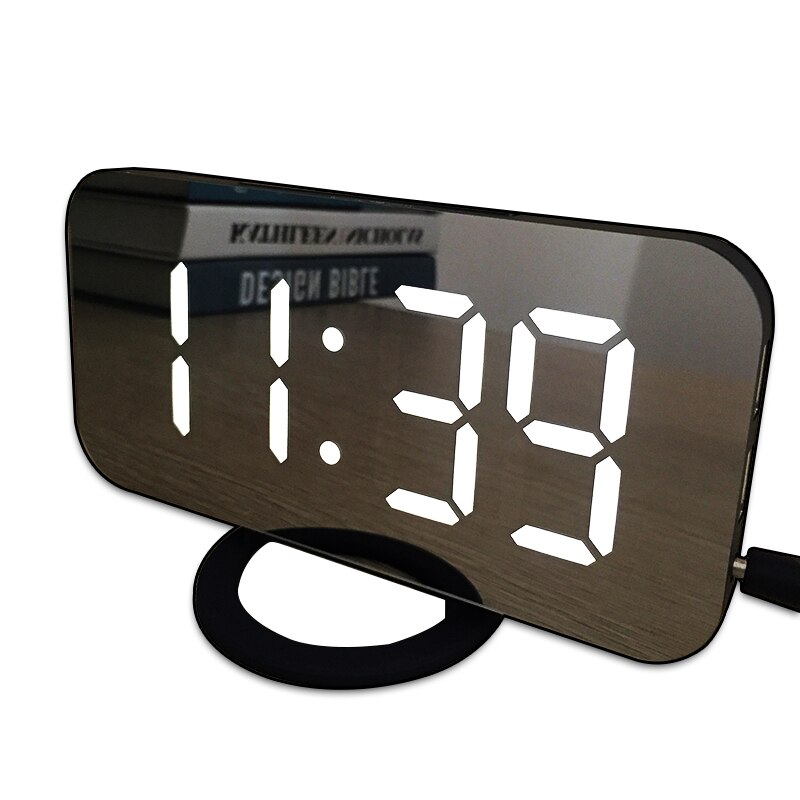 Creatieve Moderne Digitale Klok Led Datum Temperatuur Alarm Slaapkamer Glow Buis Elektronische Digitale Klok Zega Home Decor Klok DB60SZ
