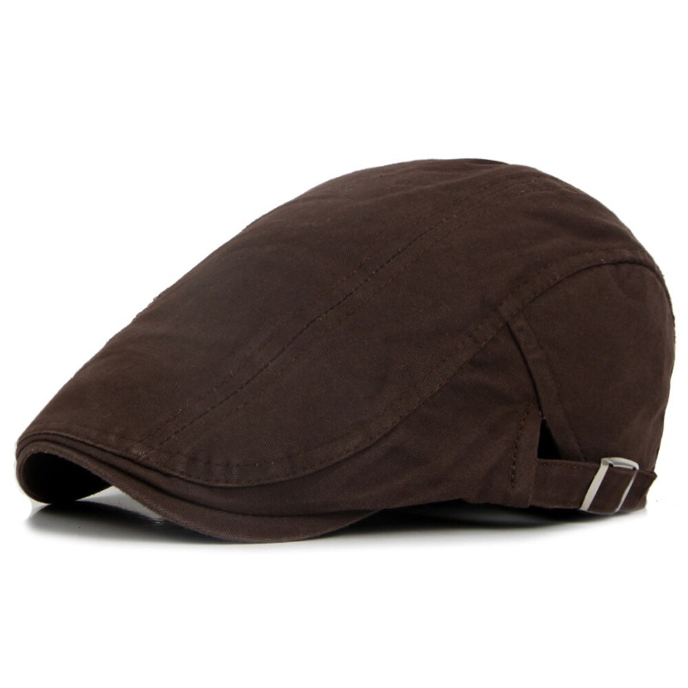 Sombrero de estilo británico para hombre, boina clásica de algodón, color sólido, informal, cálida, para invierno, 3 + M6031 #: Coffee