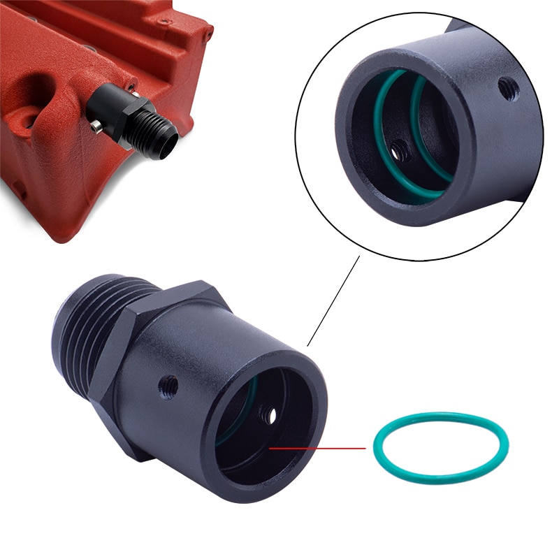 Valve Cover Vent Outlet K-Swap Breather Fitting Adapter 19mm AN10 For Honda Civic Acura Rsx Tsx K20 K24