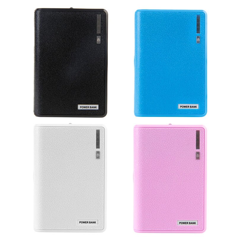Chargeur portatif à deux bornes USB 4x18650 boîtier de chargeur de batterie de secours externe pour téléphone B95C