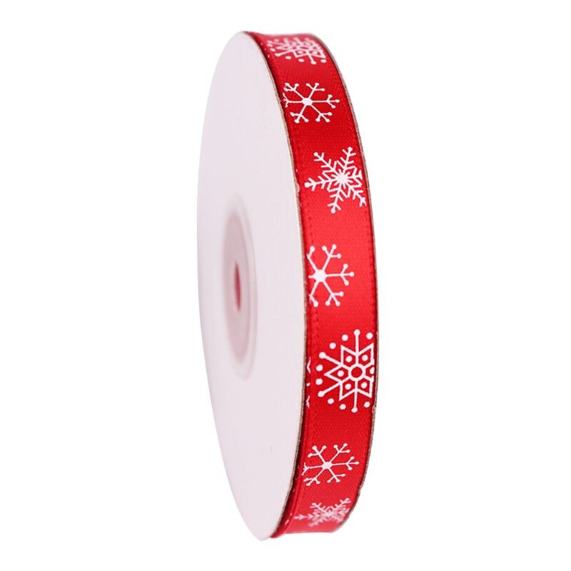 22m Weihnachten Satin- Band verrotten Grün Band mit Schneeflocke aufbringen für Weihnachten MOLC: verrotten