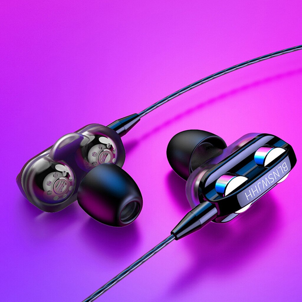 3.5mm Super Bass In ear HIFI Stereo Earphone Earbuds Headphone Headset With Mic Mobile Phone Headphones With Microphone: Black