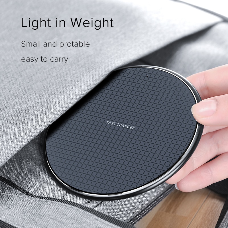 Wireless Charger for iPhone 11 X Xs Xr 8 10W Qi Fast Wireless Charging Pad for Samsung S10 Note 9 AirPods Xiaomi Charger