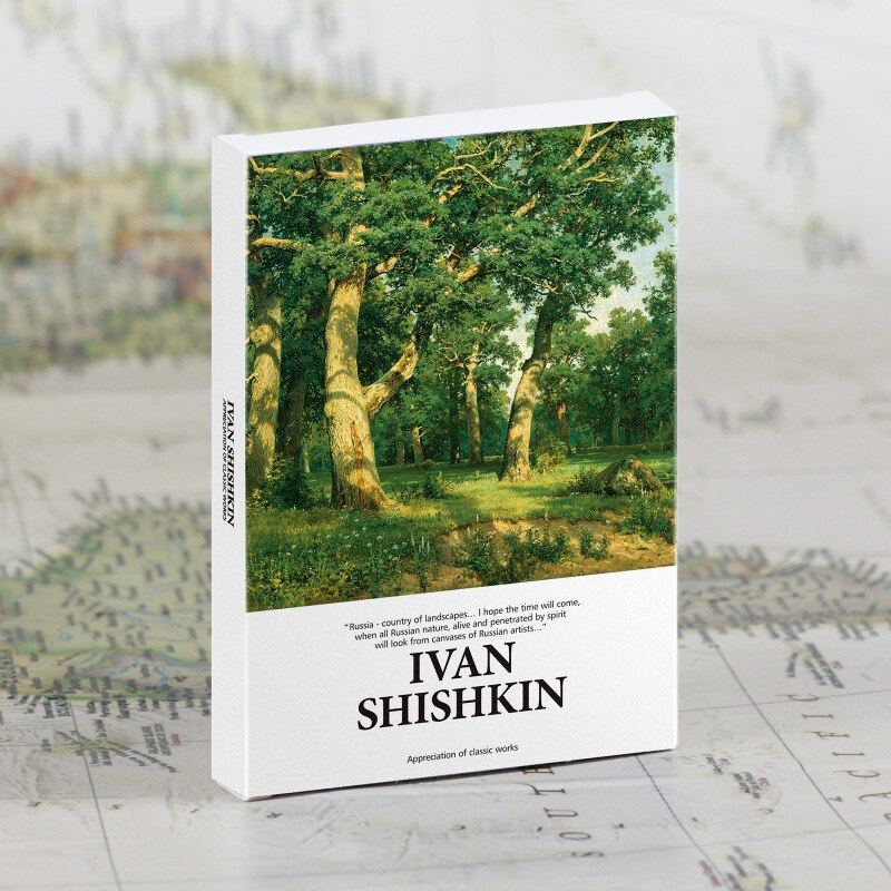 Lot de 30 cartes postales anglaises de la série du musée d'art, enveloppes de artistes célèbres, œuvres d'art, travaux de Monet, Picasso, Van Gogh: Shishkin