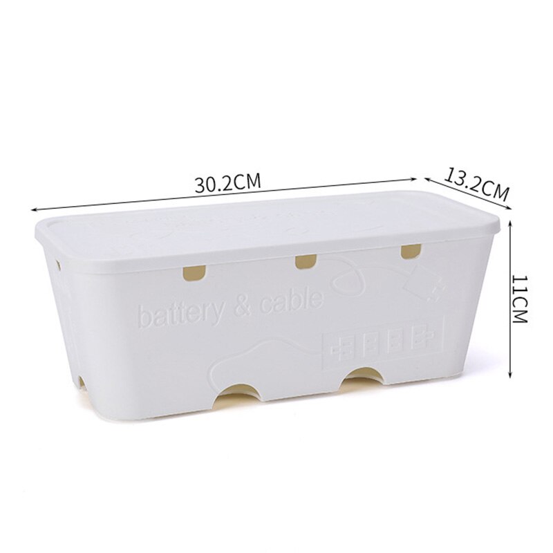 Pojemnik z drutu z tworzywa sztucznego pojemnik robić chowania kabli skrzynka przyłączowa schowek na kable potrzeby domowe Dom dekoracje Organizer: biały