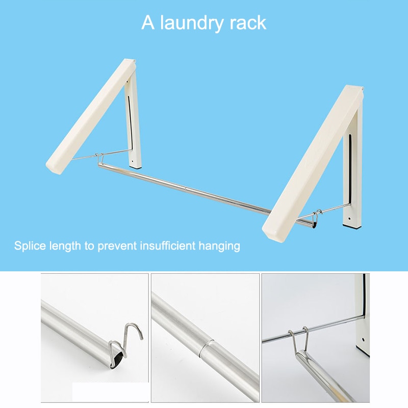 Przydatna stal nierdzewna Wieszak ścienny chowany kryty wieszak na ubrania magiczne składana suszarka robić bielizny wodoodporne na ubrania wieszak na ręczniki wieszak na ręczniki