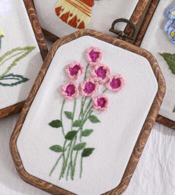 kit di ricamo con motivo a fiori timbrati fai-da-te con kit di ricamo a cerchio per ricamo Vintage ▾ punto croce cucito arte mestiere: no.5