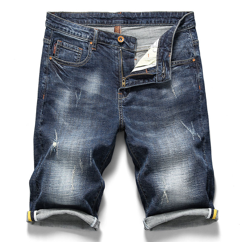 Zomer Elastische Denim Shorts Kleding Mannen Stretch Korte Jeans Casual 98% Katoen