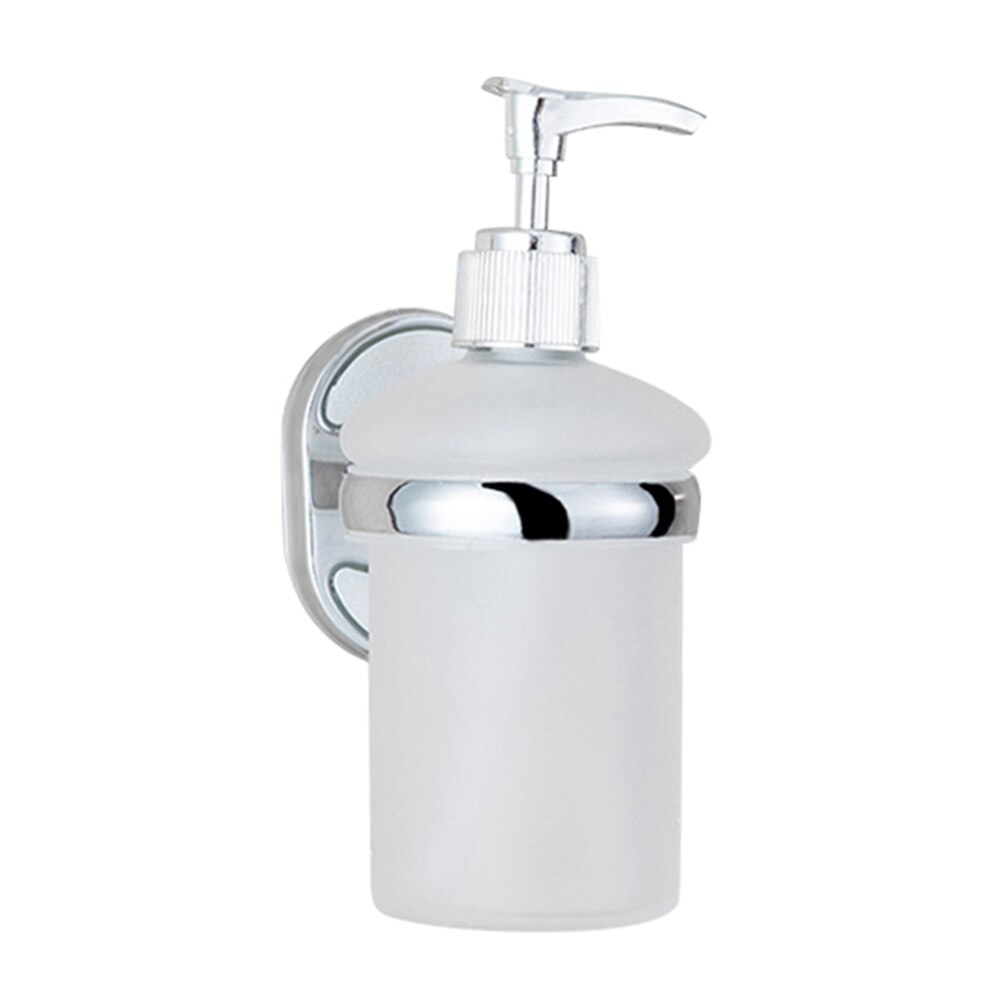 Flydende sæbedispenserpumpe, vægmonteret sæbe / lotiondispenserpumpe til badeværelse eller køkken - frostet glas / rustfrit stål
