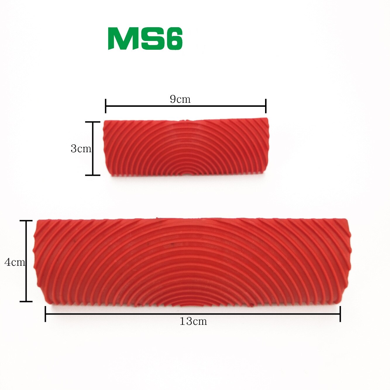 2Pcs Rubber simulation wood grain device DIY paint roller brush Pattern texture tool Home decoration: Fluorescent Orange