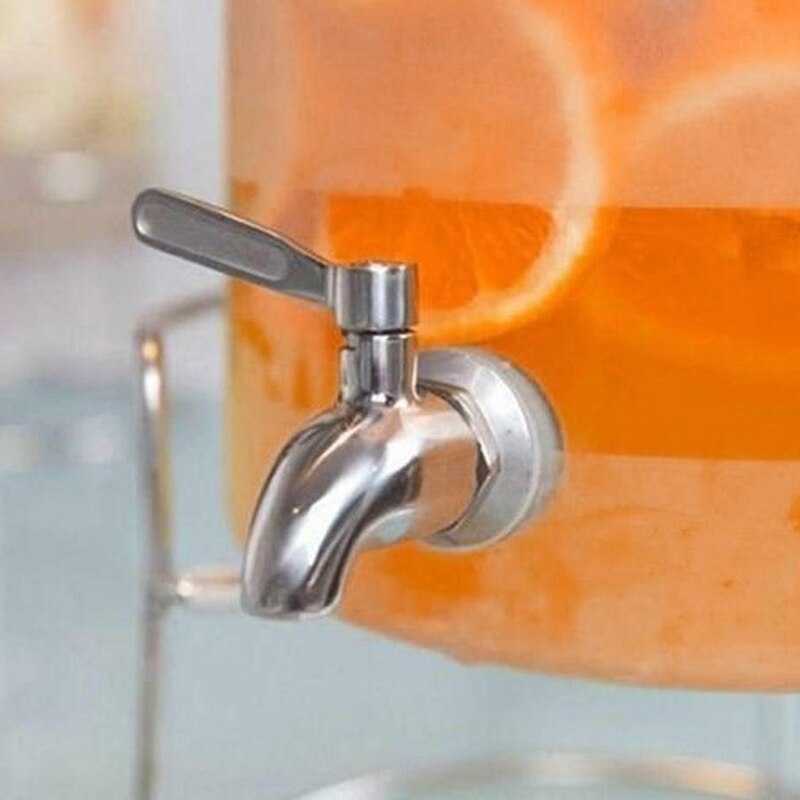 1PC Beverage Dispenser Stainless Steel Wine Barrel Faucet Drink Tap Spigot Water Coffee Juice Taps Silver Faucet Durable