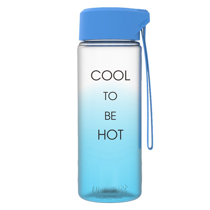 Unibott Protein Shaker Portable Motion My Tritan Water Bottle Bpa Free Plastic Outdoor Sports Camping 360ml Kids Fruits Drink: Blue