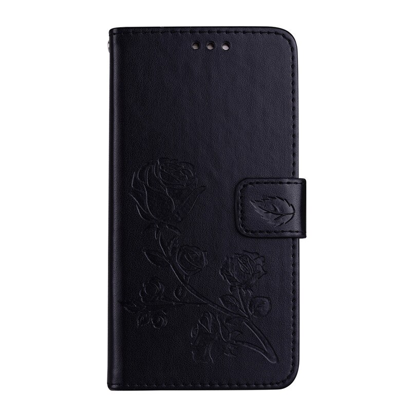 Veske til huawei  p9 lite vns -l21 vns -l31 p9 lite deksel veske coque for huawei  p9 lite lær flip veske til huawei  p9 lite: Svart