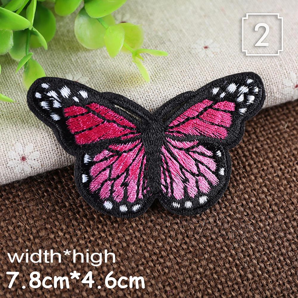 DIY Nadel Kunst Handwerk Kleidung Patches Kleidung Multicolor Schmetterling Stickerei Patch Appliques Abzeichen Aufkleber Für Kleidung