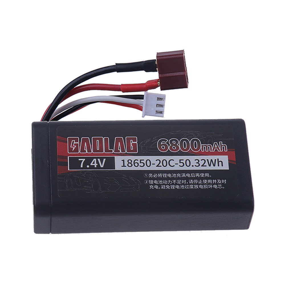 Batterie Lipo 7.4V 6800mAh 18650 pour Wltoys 10428 /12428/12423, pièces de voiture RC étanches et ignifuges 2S pour Wltoys 144001