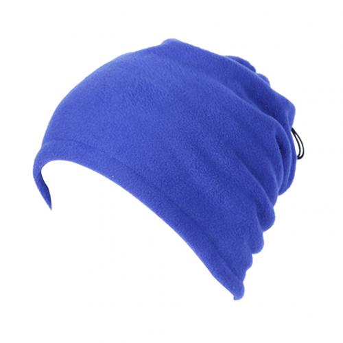 3 in 1 mænd kvinder unisex polar fleece hat hals varmere ansigtsmaske kasket varm vinter motorhjelm tørklæde beanie balaclava 8 farve: Marine blå