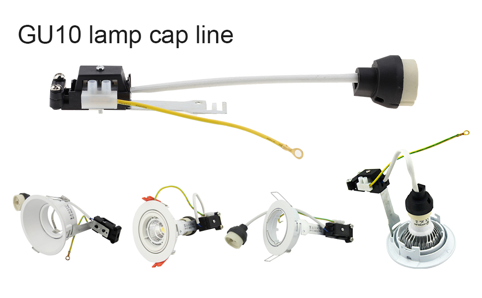 Conector de Base de enchufe MR16 Gu10, soporte de cerámica, cableado de lámpara para Base GU10, bombilla Led halógena Socke o GU10