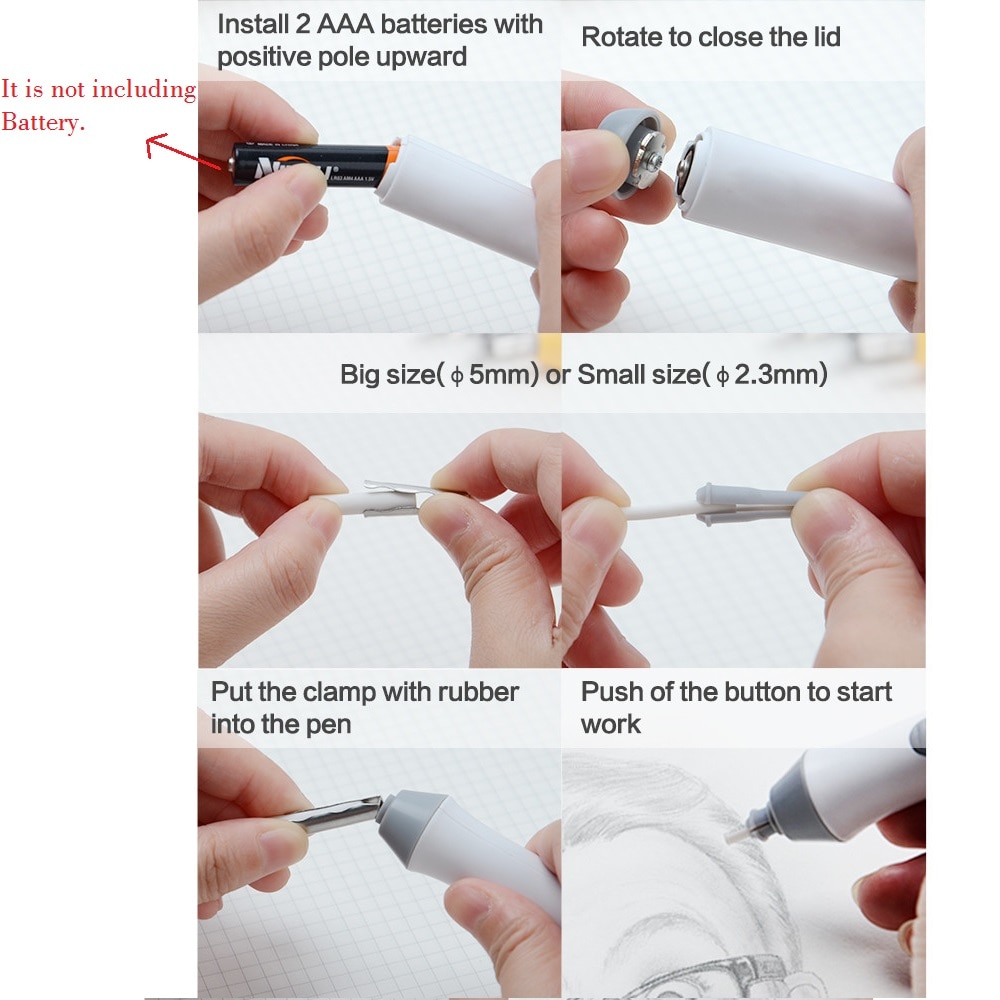 Electric Eraser High-light Sketch Art Drawing Eraser Students Clean