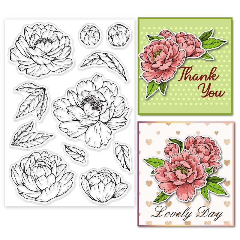 1PC Gear Background Clear Stamps Gear Decorative Clear Stamps Silicone Clear Stamps for Card Making Clear Silicone Seal Stamps