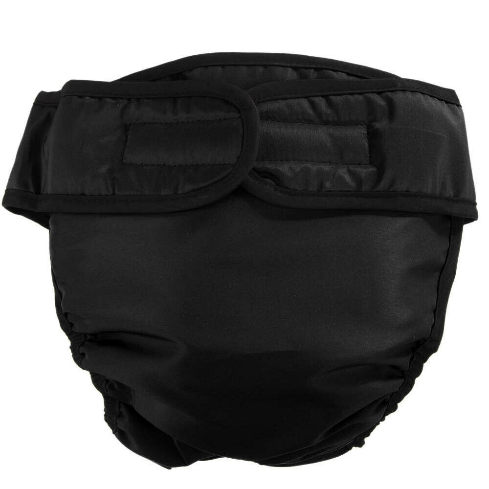 Hundblöja blöja inkontinens säsong byxor justerbara 4 färger storlek s-xl valp: Svart / S