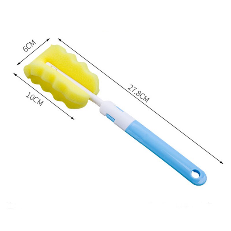 Sponge Baby Bottle Cleaning Sponge Brushes Glass Milk Feeding Bottle Cup Brush Cleaning Cup Scrubber Washing Brushes Random