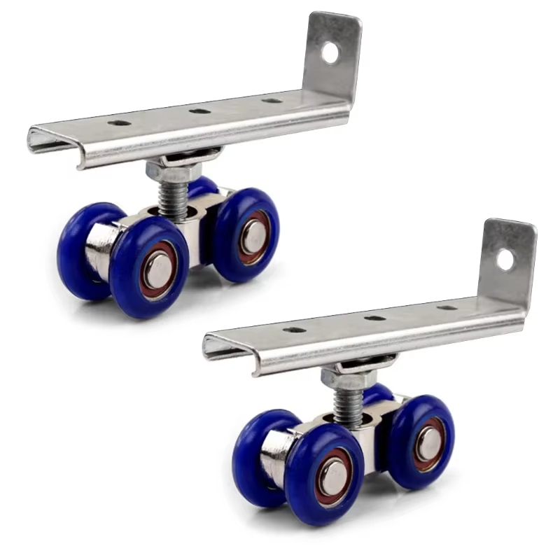 2 stks/set Schuifdeur Roller Hardware Schuifdeuren Katrol 4 Wielen Thuis Kamer Houten Deur Opknoping Wielen Rail Track Katrol