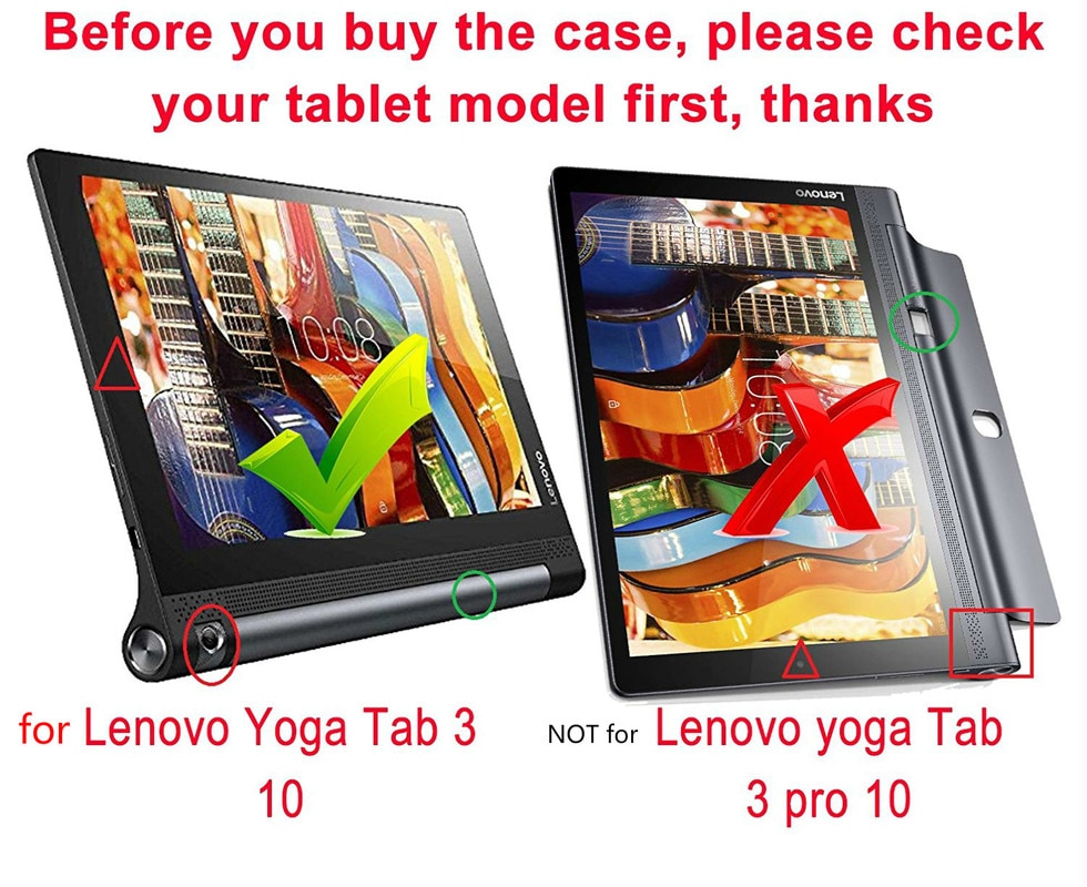 Beschermhoes voor lenovo yoga tab 3 10.1 opvouwbare standaard, pu-leren hoes, yoga tab 3 10.1 yt3-x50f x50f x50m tablethoes van glas