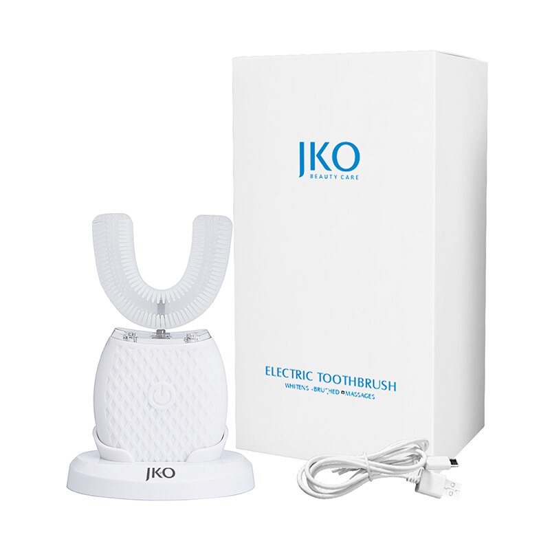 Xiaomi-cepillo de dientes eléctrico inteligente para niños, dispositivo de limpieza dental automático con carga inalámbrica, 360 grados, de silicona blanqueadora: Marfíl