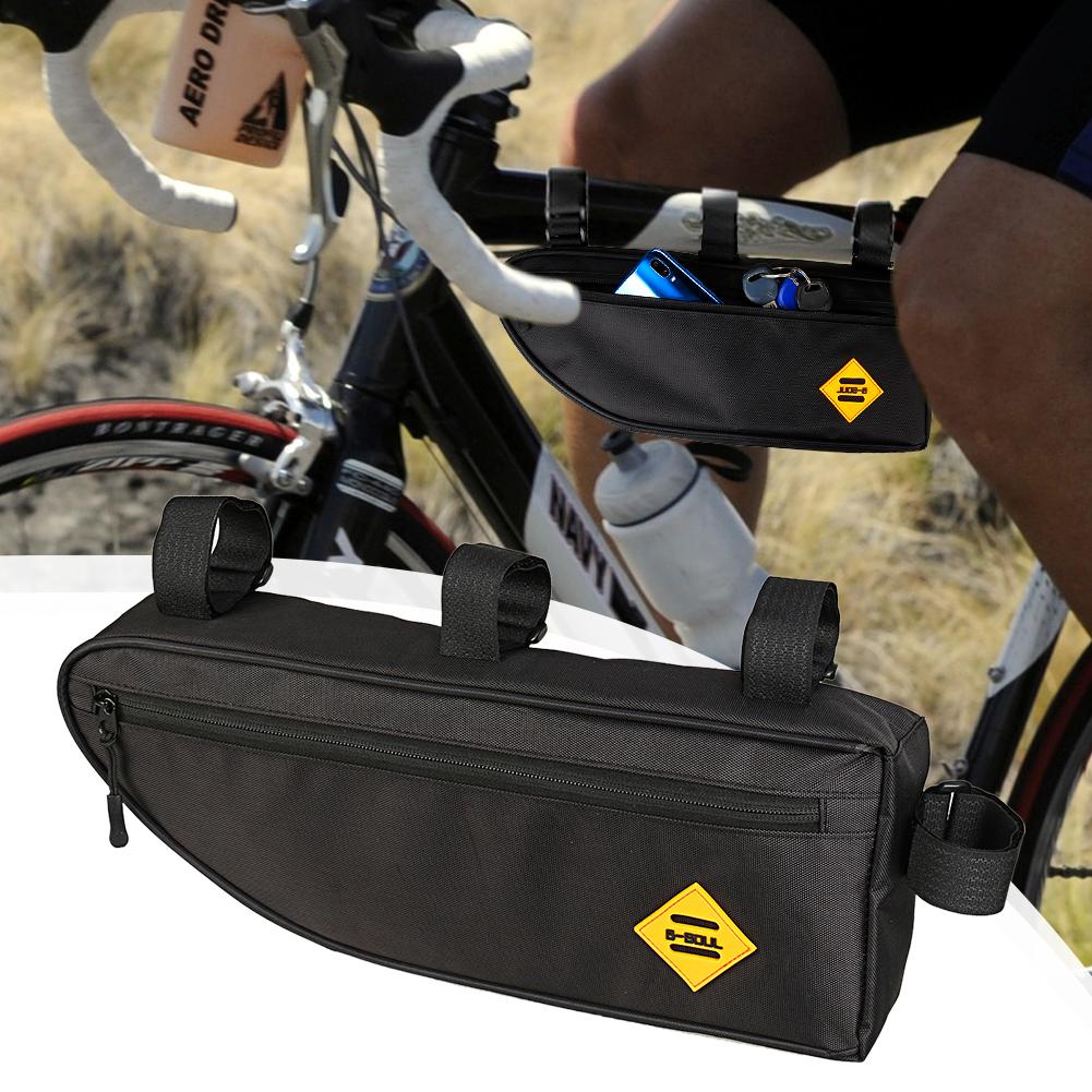 B Soul Fiets Driehoek Tas Bike Frame Voor Tube Bag Waterdichte Pouch Grote Capaciteit Polyester Driehoek Zak Outdoor Fietsen Bag