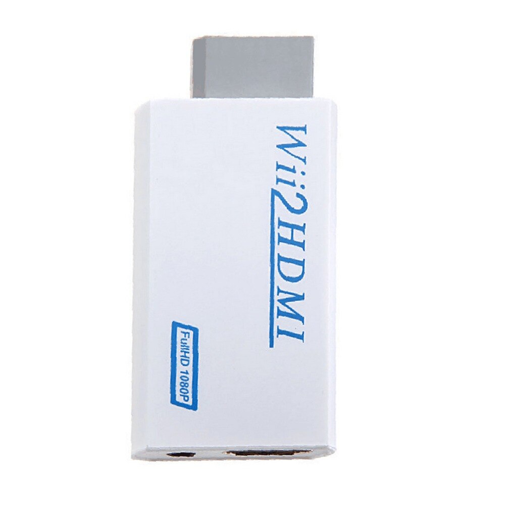 Para Nintendo para Wii sin complicaciones Plug and Play para Wii a HDMI 1080p Adaptador convertidor Wii2hdmi 3,5mm caja de Audio para Wii-link