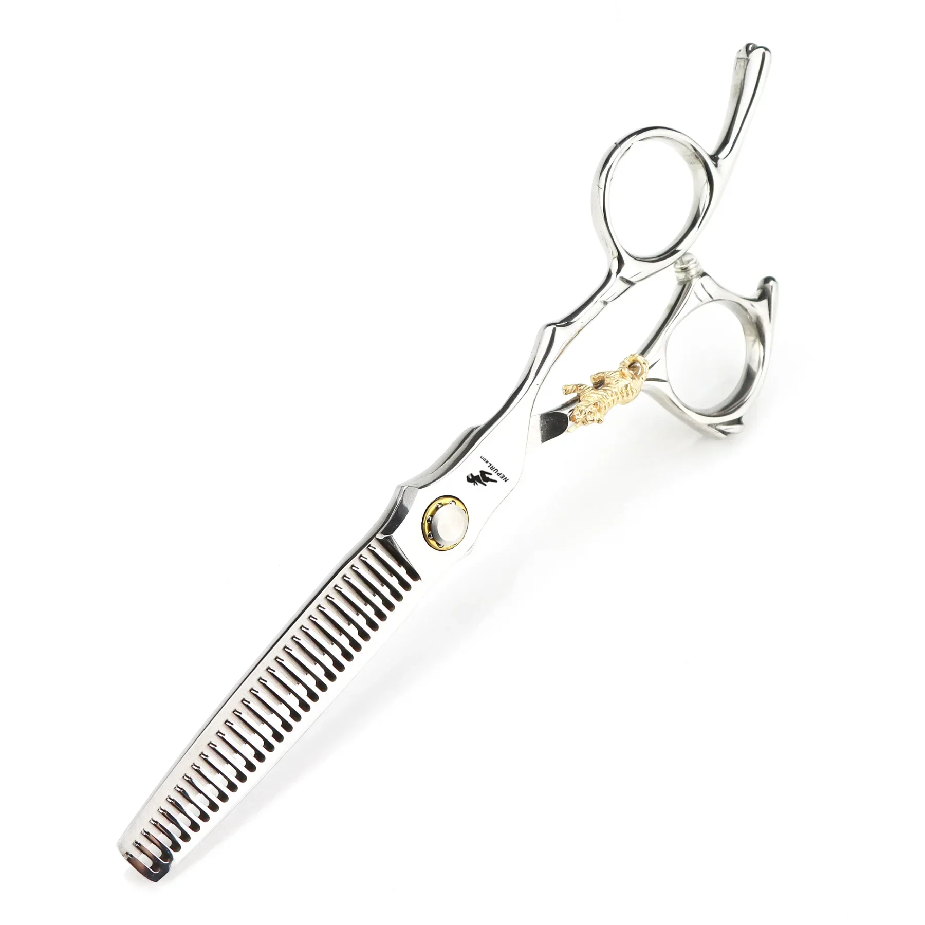 JP440c Steel 6 '' Upscale Golden Tiger Hair Scissors Cutting Barber Haircut Thinning Shears Hairdresser Scissors: green