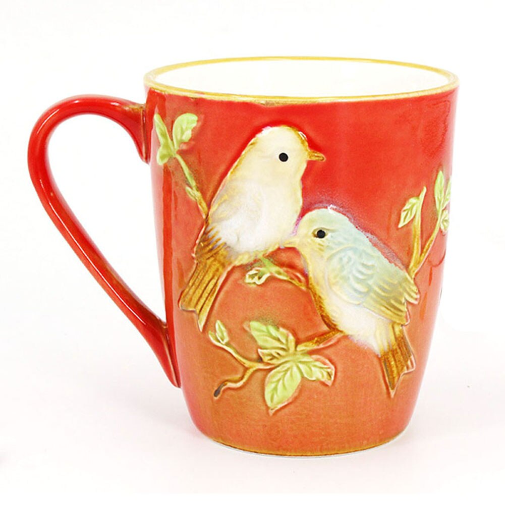 3D Animal café verre mignon tasse hibou imprimé lait café tasse fleur Vase Cocktail en céramique tasses bureau noël Village décor: A18