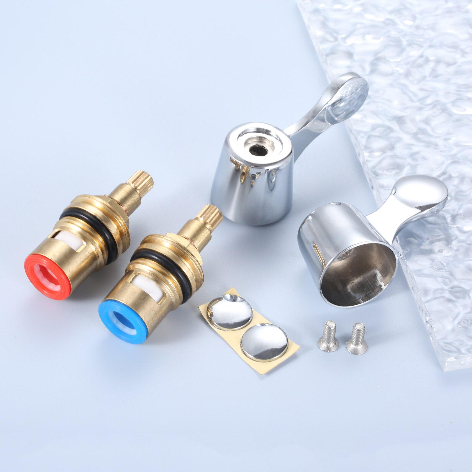 Brass/Ceramic Tap Valves Cartridge Gland Turn 20 Teeth for Kitchen Bathroom Washbasin Faucet Accessories 43mm/53mm: B 53mm