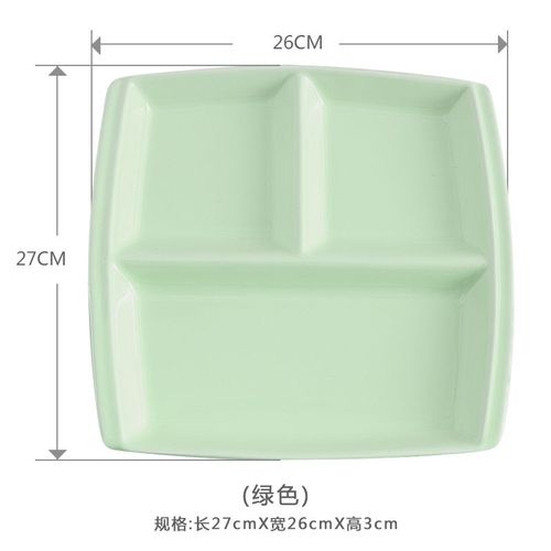 10 Inch Bone China Plate Simple Porcelain Plate Three Compartments Breakfast Steak Round Ceramic Tableware Home Decor MJ81102: E