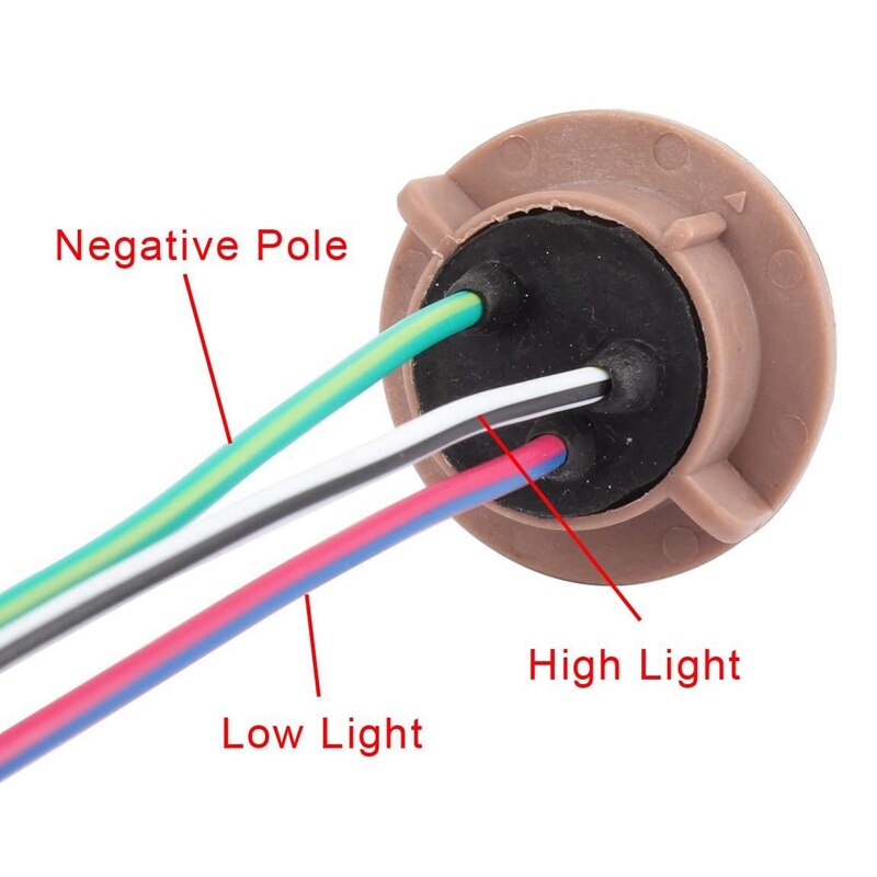 Adaptador hembra para luces de freno, 2 piezas, 7443 bombillas