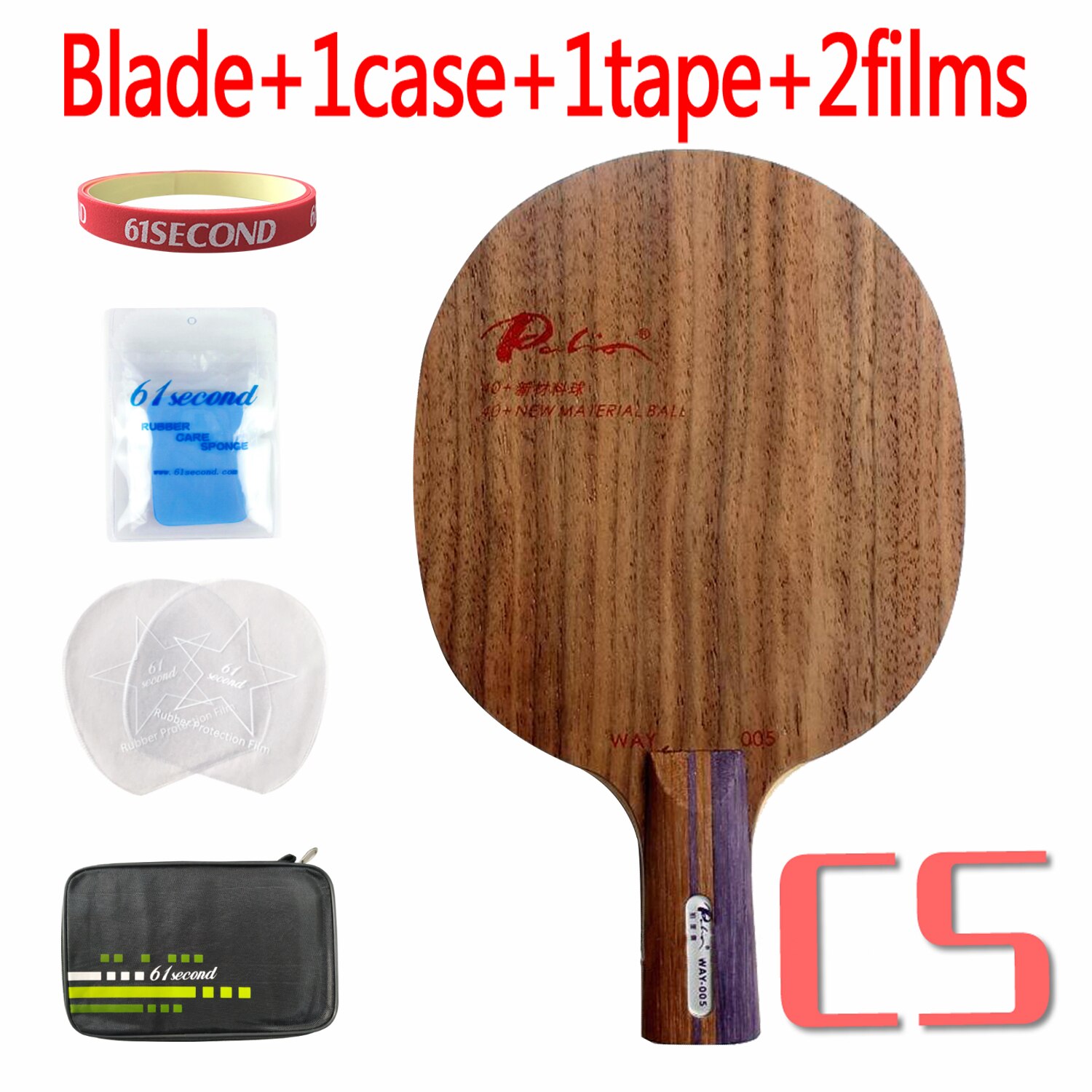 Palio official way005 way 005 table tennis blade pure wood for 40+ material table tennis racket sports racquet sports: CS with FM case